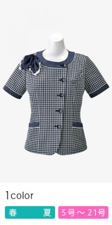 【在庫限り】[春夏用]オーバーブラウス[ニット/千鳥柄](34-AJ0839)