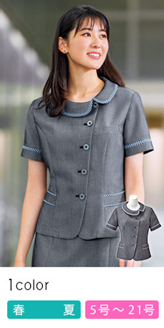 【在庫限り】[春夏用]オーバーブラウス[シャンブレー素材](34-AJ0841)