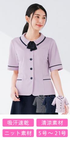 [春夏用]オーバーブラウス[ニット/吸汗速乾/ボーダー](34-AJ0860)