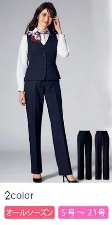 [通年]裾上げらくらくパンツ[ストライプ/抗菌防臭](34-AP6247)