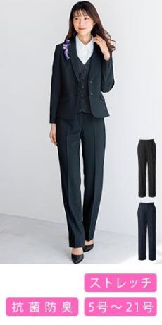 [通年]裾上げらくらくパンツ[ストレッチ/千鳥格子](34-AP6252)