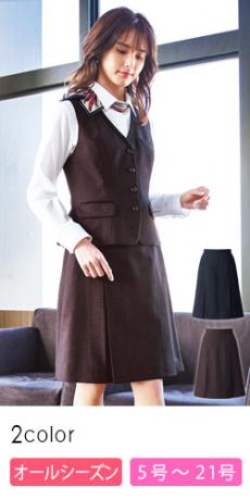 [通年]プリーツスカート[ストレッチ/抗菌防臭](34-AS2326)