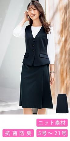 [通年]プリーツスカート(ロング丈)[ニット/ストライプ](34-AS2340)