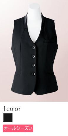 【在庫限り】[通年]<Impress>衿元サテンがお洒落なパイピングのベスト(34-AV1248)