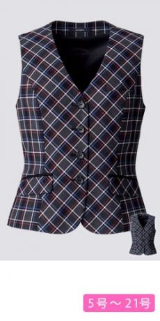 【在庫限り】ベスト[チェック/抗菌防臭](34-AV1267)