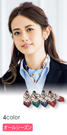 【在庫限り】高級感漂うオーナメント柄スカーフ(34-BA9124)