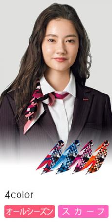 [通年]スカーフ[千鳥格子×ジオメトリック](34-BCA9109)