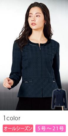 [通年]ジャケット[ノーカラー/チェック/ストレッチ](34-BCJ0115)