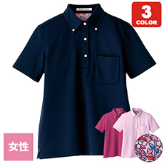 レディースポロシャツ/花柄B[女性用](34-FB4019L)