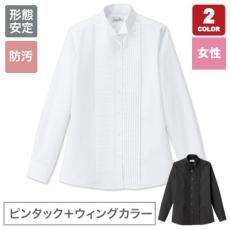ピンタックウィングカラーシャツ/長袖☆[女性用](34-FB4040L)