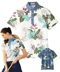 アロハプリントポロシャツ[男女兼用](34-FB4525U)