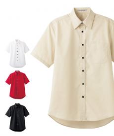 ブロードレギュラーカラー半袖シャツ[男女兼用](34-FB4527U)