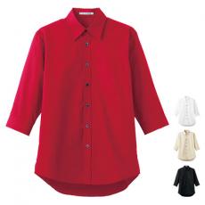 ブロードレギュラーカラー七分袖シャツ[男女兼用](34-FB4528U)