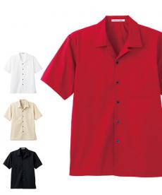 ブロードオープンカラー半袖シャツ[男女兼用](34-FB4529U)