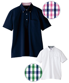 ポロシャツチェック[男性用](34-FB5023M)