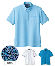 【在庫限り】ポロシャツ花柄[男性用](34-FB5024M)