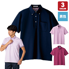 ポロシャツ花柄[男性用](34-FB5025M)