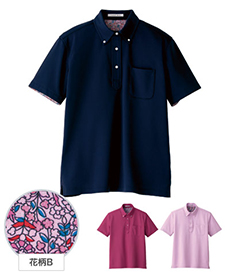 ポロシャツ花柄[男性用](34-FB5025M)