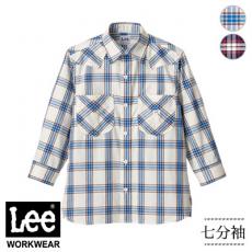 【在庫限り】Leeチェック七分袖シャツ[女性用](34-LCS43007)