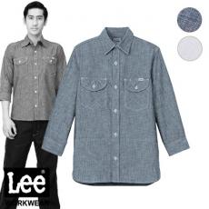 Leeシャンブレー七分袖シャツ[男性用](34-LCS46004)