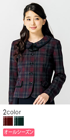 【在庫限り】[通年]トラッドな印象のタータンチェック柄ジャケット(34-LJ0166)