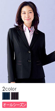 [通年]スタイルアップならコレ!高機能素材のストライプジャケット(34-LJ0170)