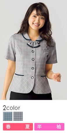 【在庫限り】[春夏用]ウインドペンチェック・オーバーブラウス(34-LJ0770)