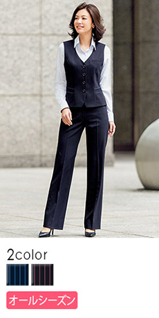 [通年]スタイルアップできる高機能素材のストライプパンツ(34-LP6121)