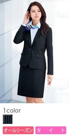 【在庫限り】[通年]防シワで快適なはき心地!高機能素材のストライプタイトスカート(34-LS2197)