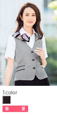 【在庫限り】[春夏用]ボーダー柄・ベスト(34-LV1755)