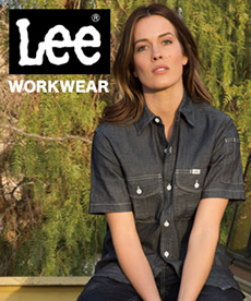 【在庫限り】[春夏用]Leeレディスワーク半袖シャツ[女性用](34-LWS43002)