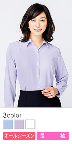 [通年]リーズナブルで多機能!便利なスカーフループ付きブラウス[長袖](34-RB4156)