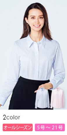 長袖ブラウス[ニット/ストレッチ/ストライプ](34-RB4168)