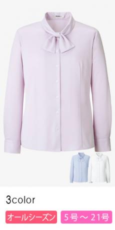 [通年]長袖ブラウス[抗菌防臭/ニット/吸水速乾/透け防止](34-RB4172)