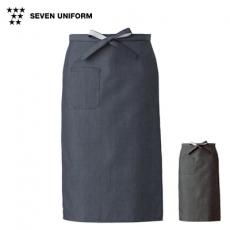 デニム帆前掛けロング丈エプロン[男女兼用](35-ET3498)