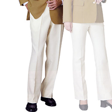 スラックスオフホワイト股下フリー[男性用](37-8022)