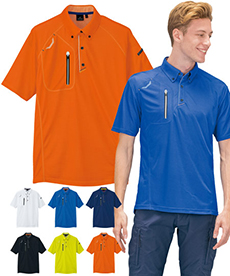 半袖ボタンダウンポロシャツ(61-10605)