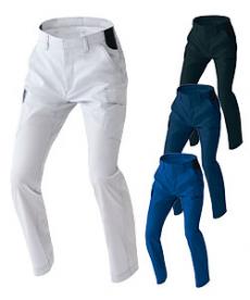 [春夏用]エコワーカー ストレッチ ノータックカーゴパンツ[男女兼用](61-1951)