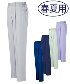 [春夏用]ムービンカットシャーリングパンツ[ワンタック](61-2405)