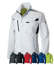 [秋冬用]ストレッチ裏綿 長袖ブルゾン[男女兼用](61-2501)