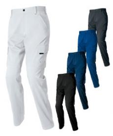 [秋冬用]ストレッチ裏綿 カーゴパンツ[ノータック][男女兼用](61-2521)