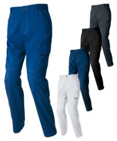 [春夏用]ストレッチ裏綿 カーゴパンツ[ノータック][男女兼用](61-2551)