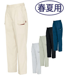 [春夏用]エコサマー裏綿 カーゴパンツ[ツータック](61-5554)