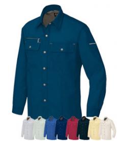 [通年]エコ裏綿A・B 長袖シャツ[薄地][男女兼用](61-5565)