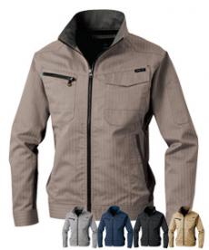 [秋冬用]AZITOヘリンボーン ストレッチ長袖ブルゾン(61-60601)