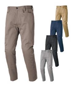 [通年]AZITOヘリンボーン ストレッチワークパンツ[ノータック](61-60620)