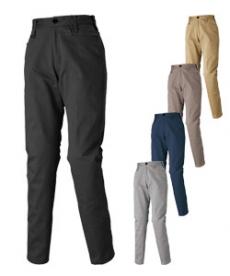 [通年]AZITOヘリンボーン レディースワークパンツ[ノータック][女性用](61-60625)