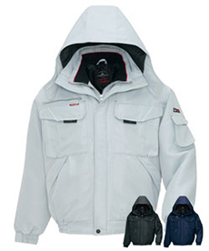 [秋冬用]エコノミー防寒ブルゾン[フード付き・取り外し可能](61-8461)