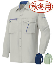[秋冬用]帯電防止長袖シャツ[厚地](61-856)