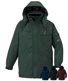 [秋冬用]防風防寒コート[フード付き・取り外し可能](61-8560)